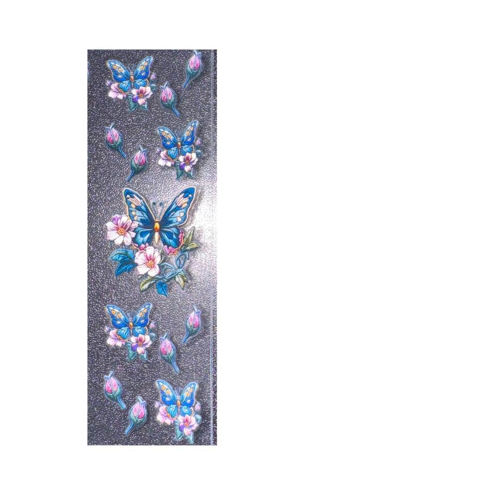 Pen - Blue Butterfly w/ Purple Flowers