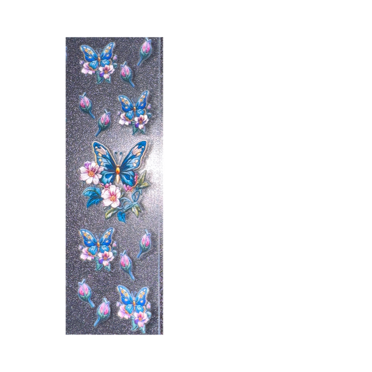 Pen - Blue Butterfly w/ Purple Flowers