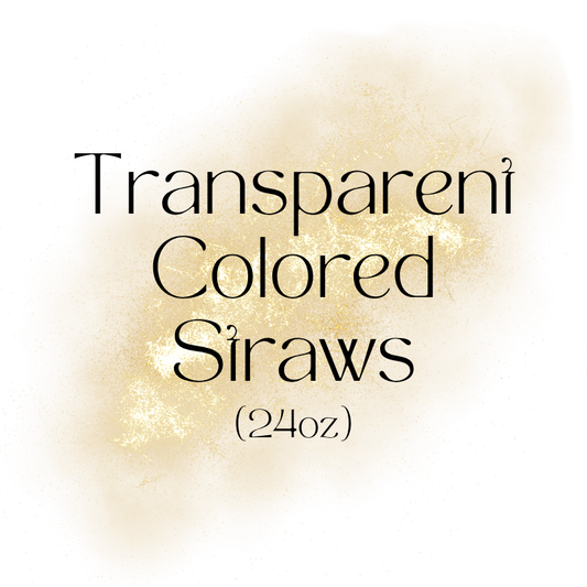 24oz Transparent Colored Straws