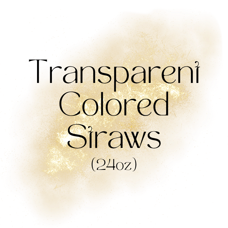 24oz Transparent Colored Straws