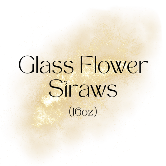 Glass Flower Straws