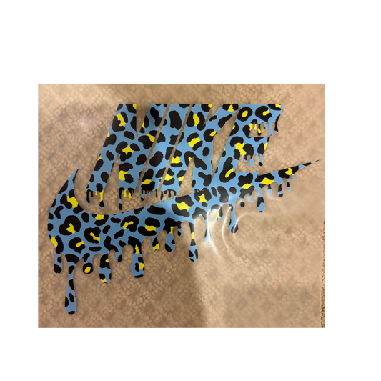 DTF - Blue & Lime Cheetah Check Drip