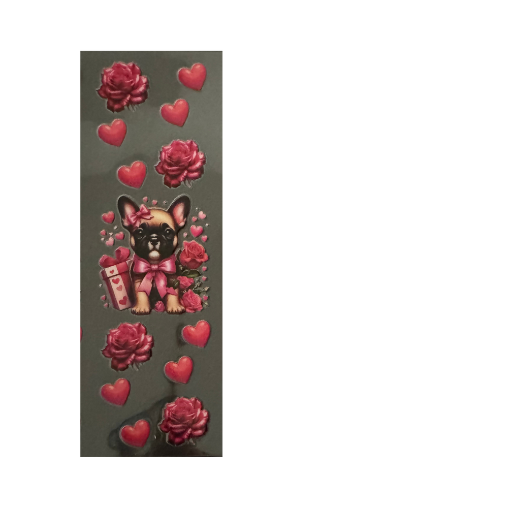 Pen - Pug w/ Roses & Hearts