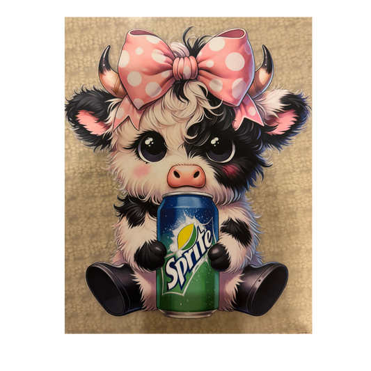 DTF - B&W Sprite Cow