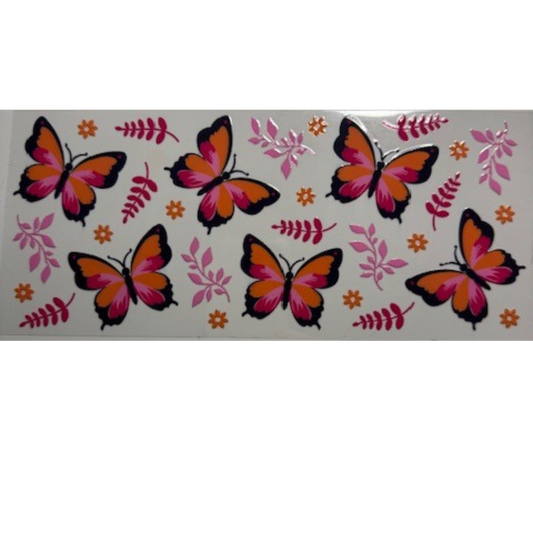 Pink & Orange Butterflies