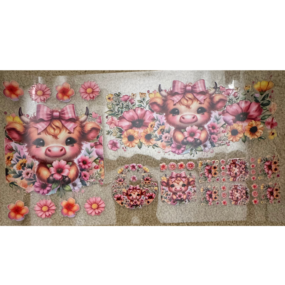 6 in 1 - Floral Cow
