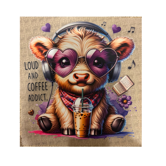 DTF - Loud & Coffee Addict Cow
