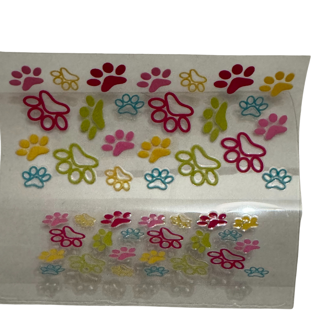 Colorful Paw Prints - Mini