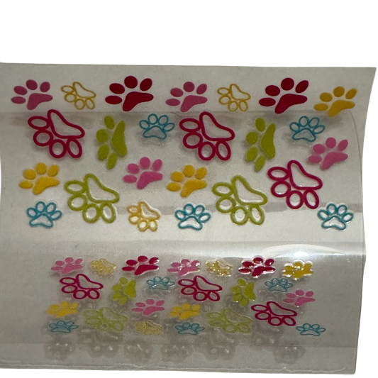 Colorful Paw Prints - Mini