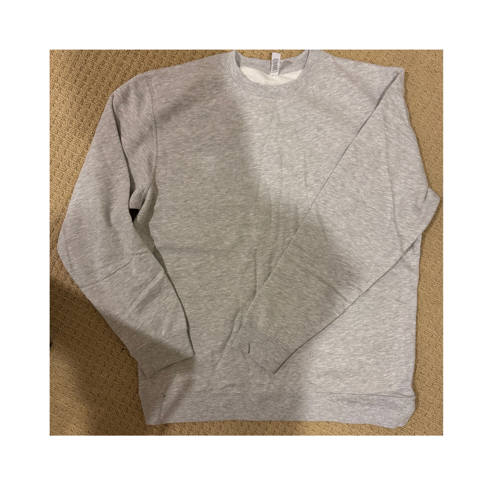 MEDIUM Grey Comfort Crew