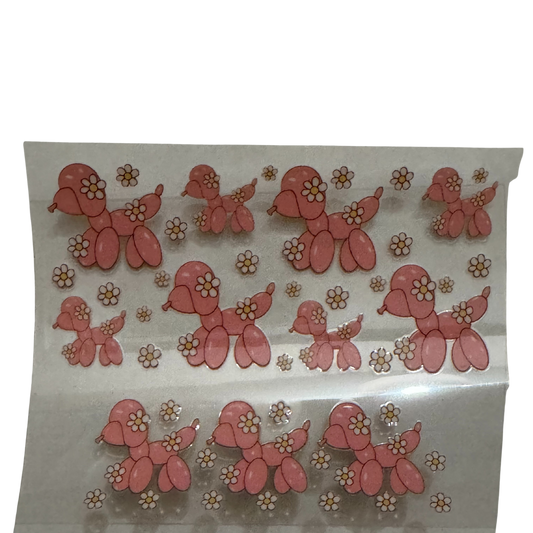 Pink Balloon Pup Flowers - MINI