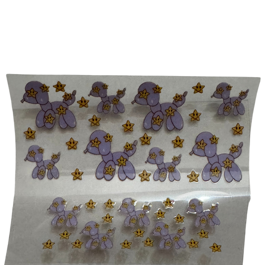 Purple Star Balloon Pup - MINI