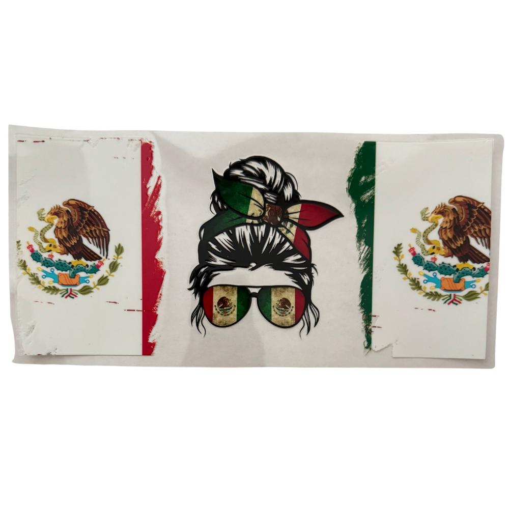 Mexico Flag & Girl Head