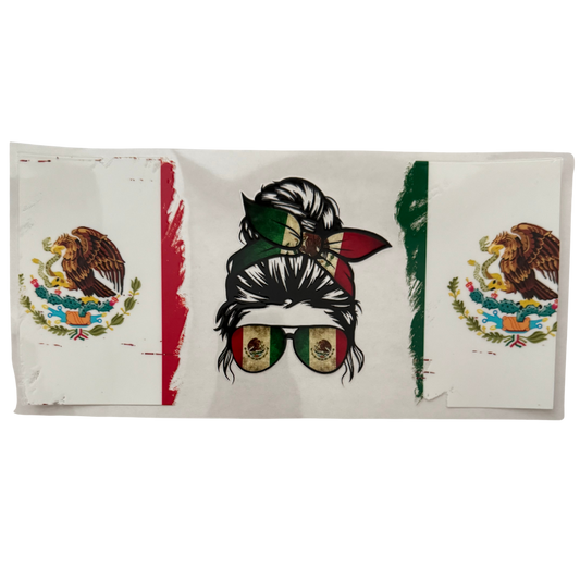 Mexico Flag & Girl Head