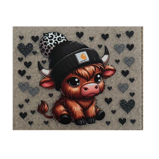 KIDS DTF - Cow With Hearts