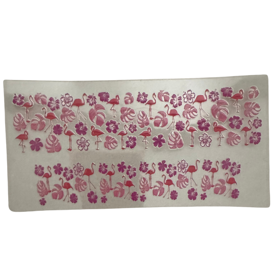 3oz - Flamingos & Palm Leaves