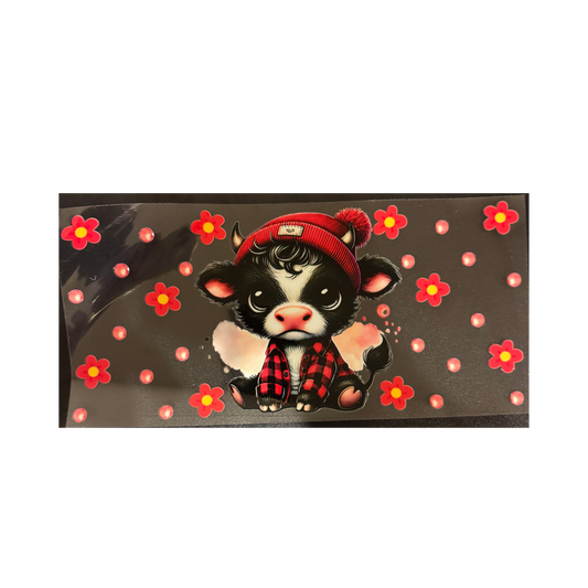 Cow w/ Red Flowers