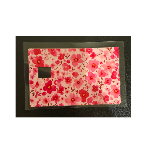 Pink Flowers - Credit Card