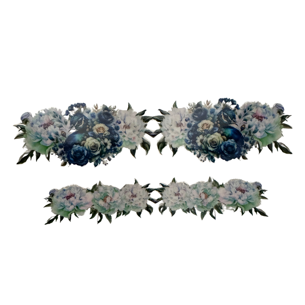 3oz - Blue Flowers