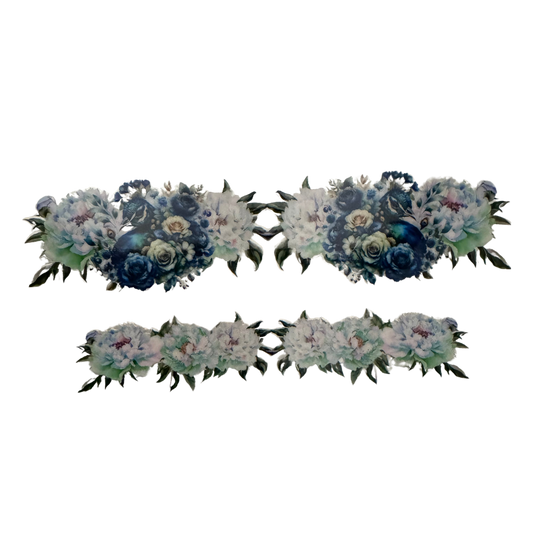 3oz - Blue Flowers