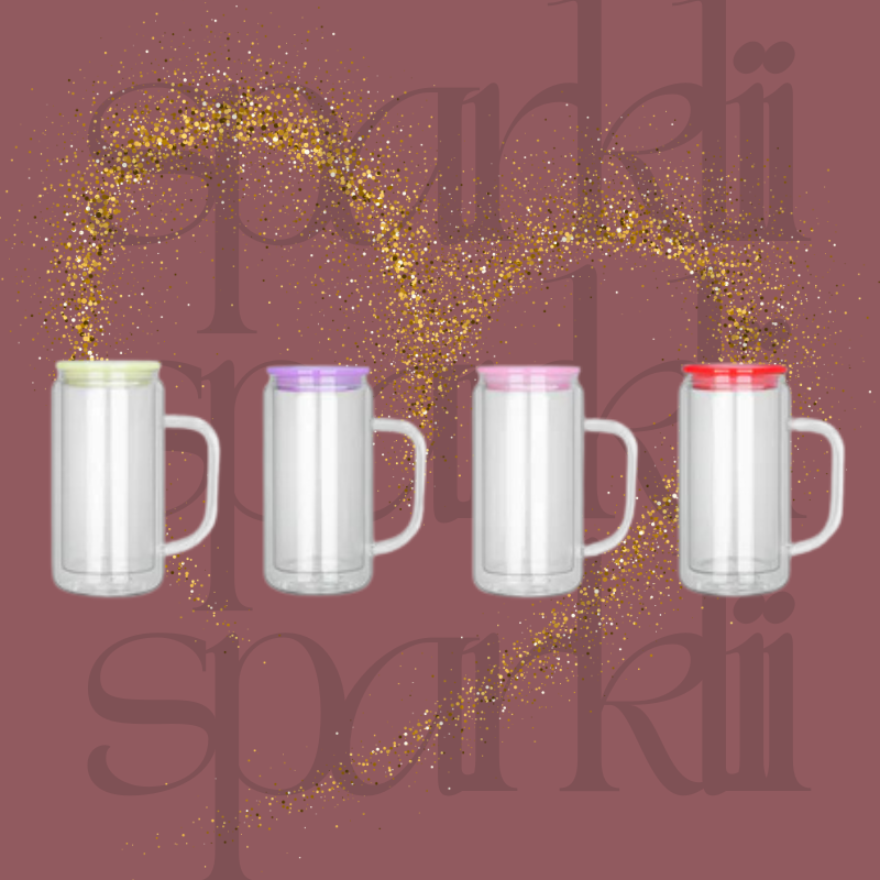 16oz Glass w/ Handle (Colored)