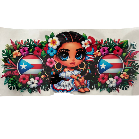 Circle PR Flag W/ Girl