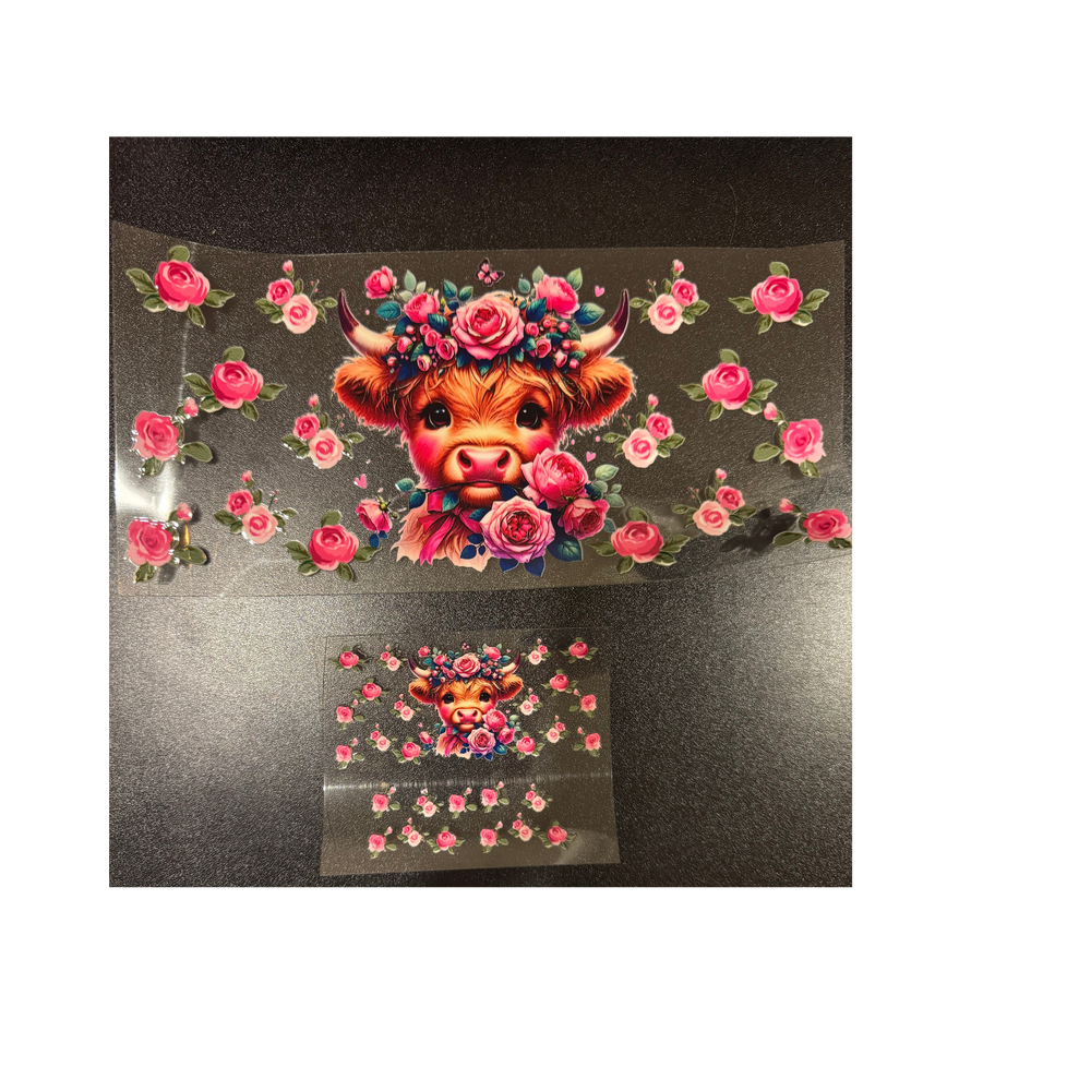 Pink Rose Cow & Mini Set