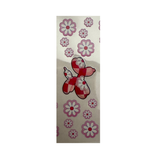 PW - Pink Checkered Balloon Dog