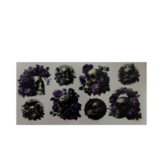 Purple Flower Skulls