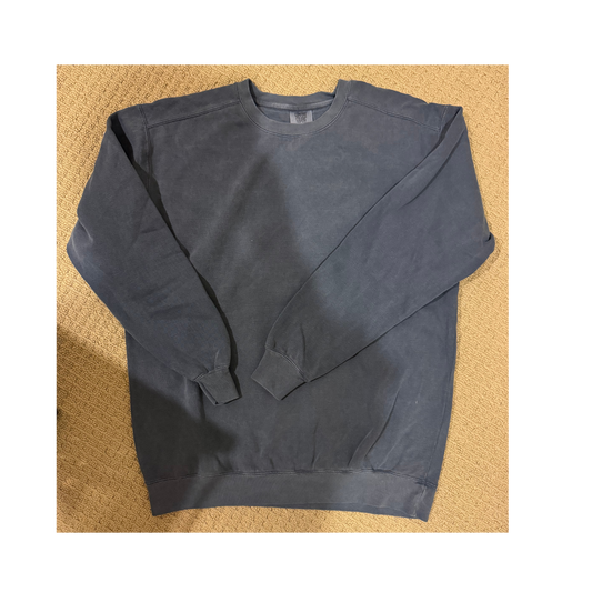 MEDIUM Navy Vintage Crew