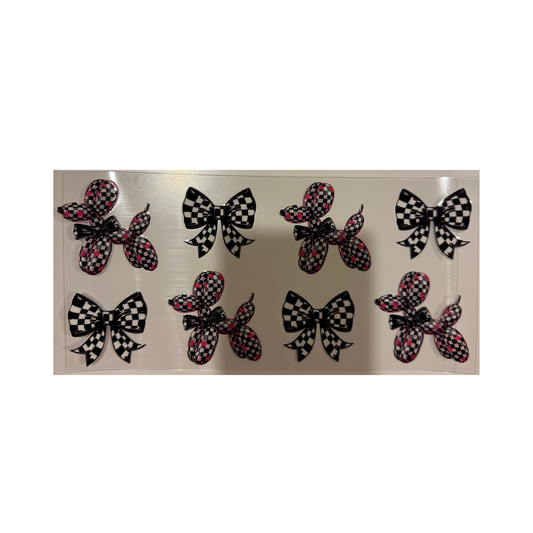 Checkered Balloon Dog w/ Bows
