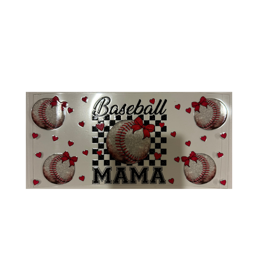 Checkered Baseball Mom