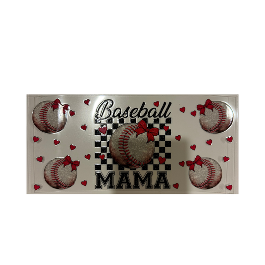 Checkered Baseball Mom
