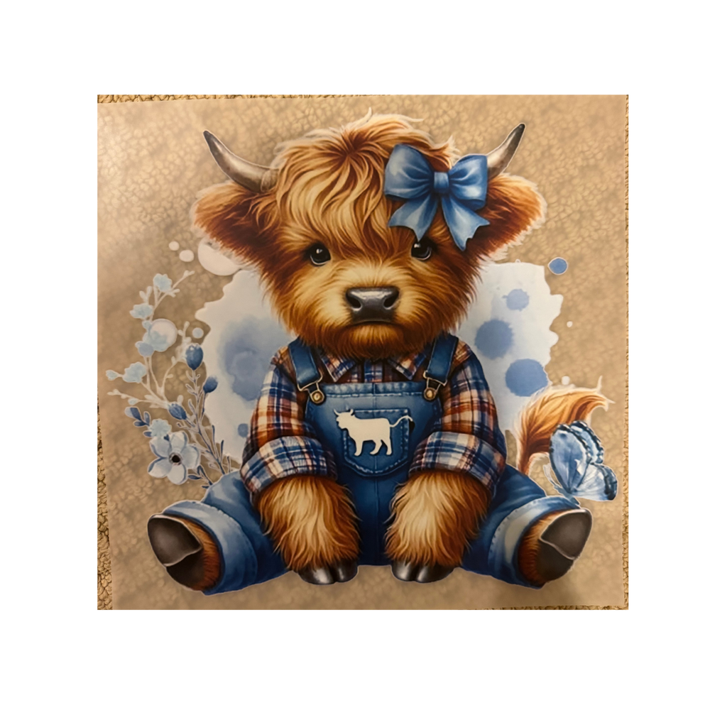 DTF - Blue Baby Cow