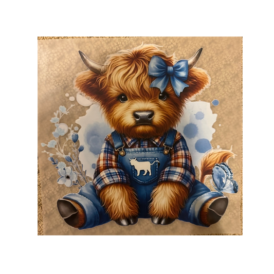DTF - Blue Baby Cow