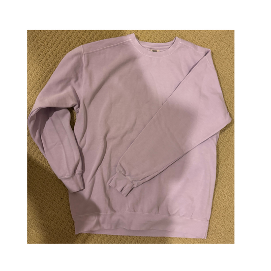 MEDIUM Lavender Vintage Crew