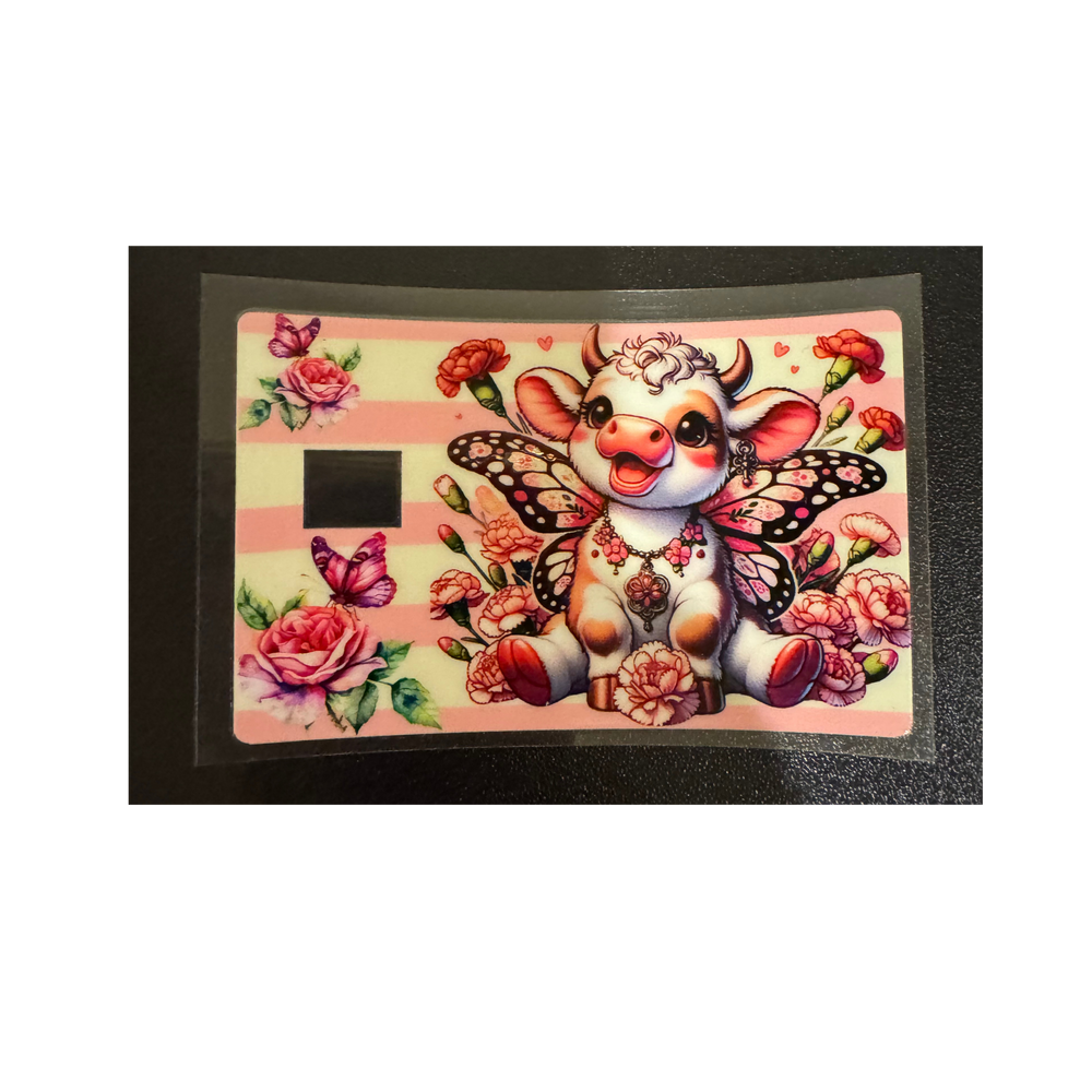 Butterfly Floral Cow - Credit Card Wrap