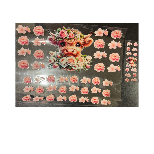 40oz Pink Flower Pen Set