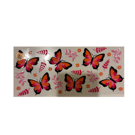 Pink Orange Butterflies