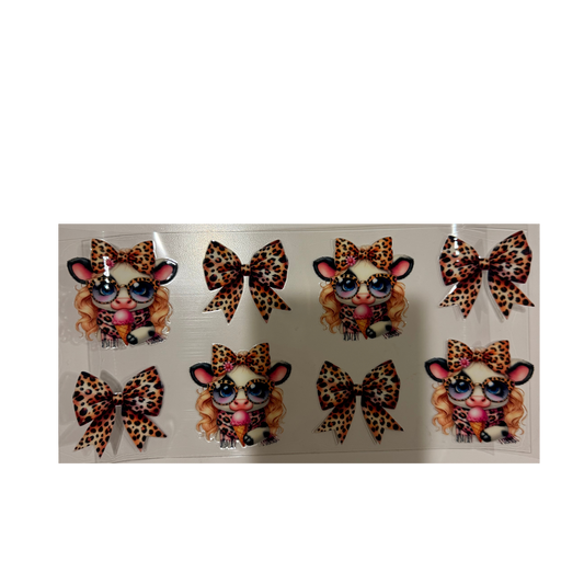 Cheetah Cow w/ Bows