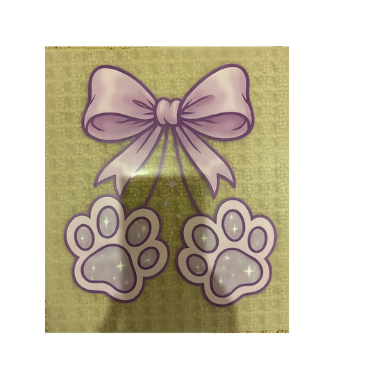 DTF - Dog Paw Bow