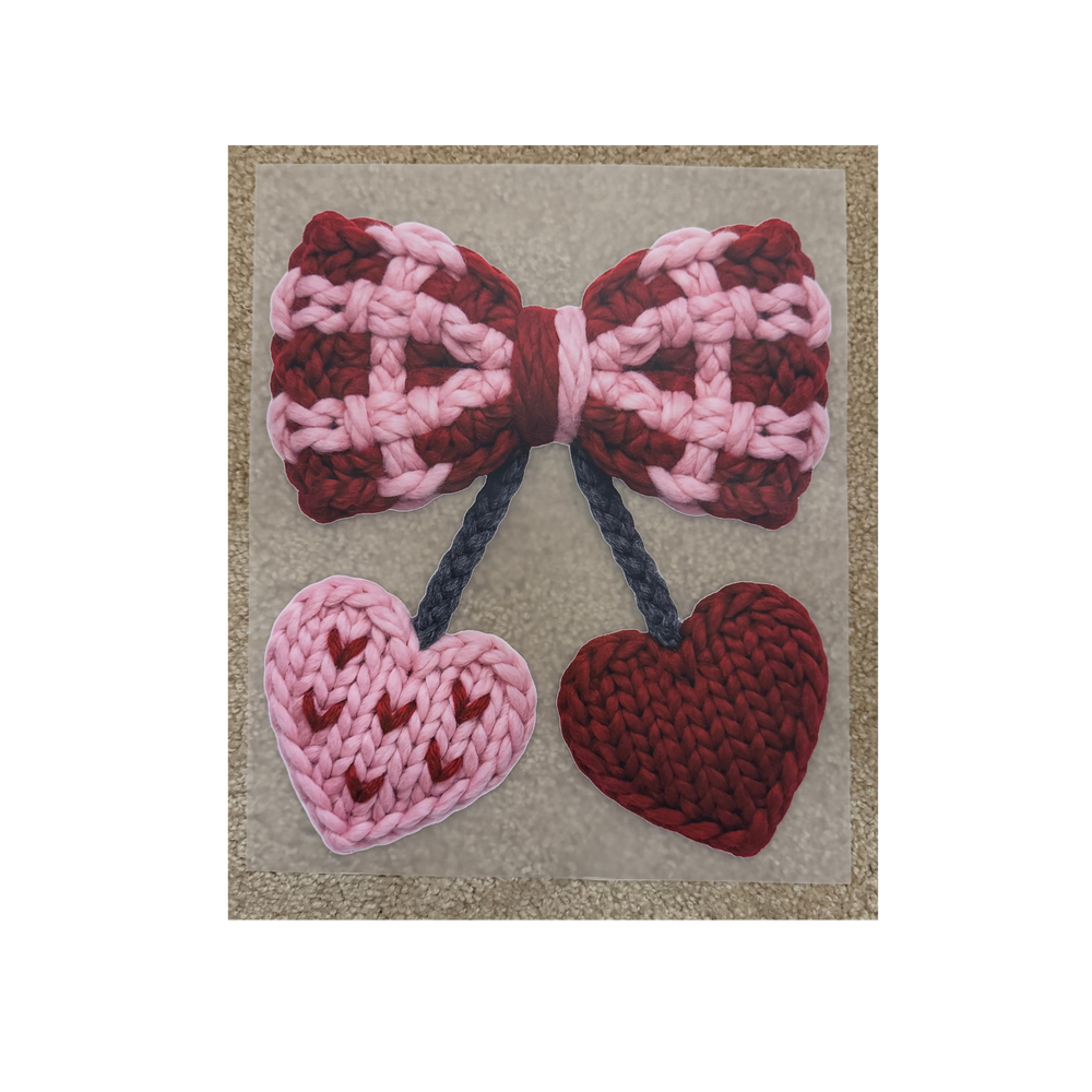 DTF - Crochet Heart Cherries