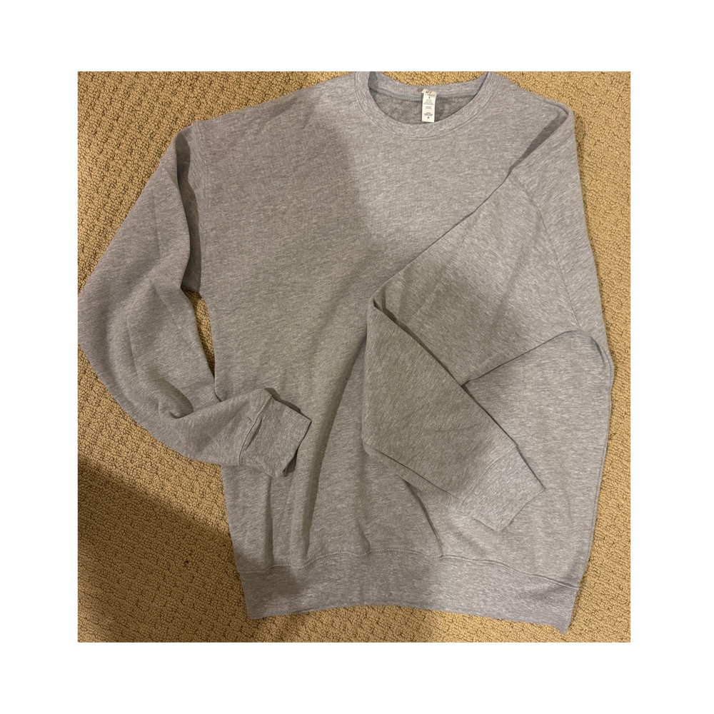 SMALL Grey Sponge Fleece Crewneck