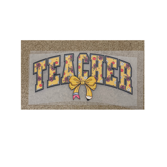 DTF - Teacher Pencil Bow