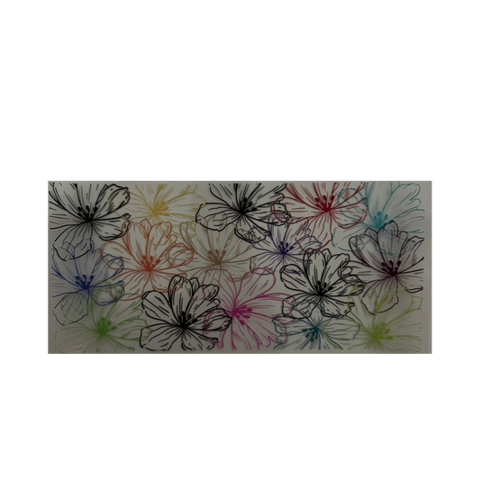 Rainbow Flower Outline