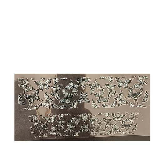 3oz - Black & White Butterflies