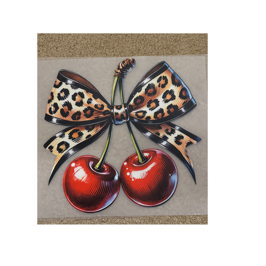 DTF - Cheetah Bow Cherries