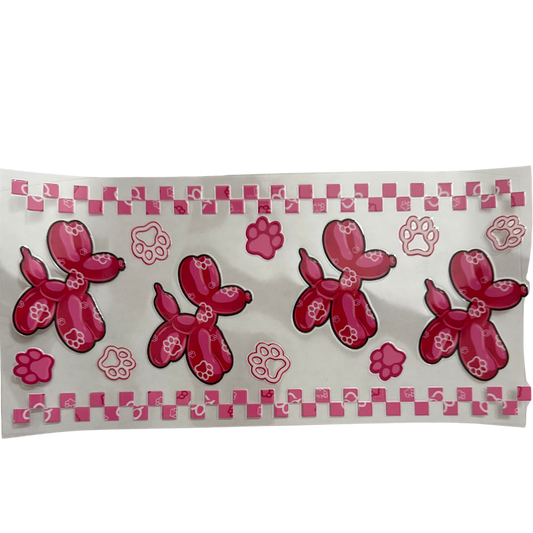 Pink Paw Balloon Dog
