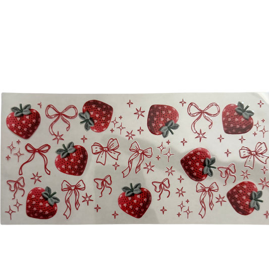 Crochet Strawberry Bows