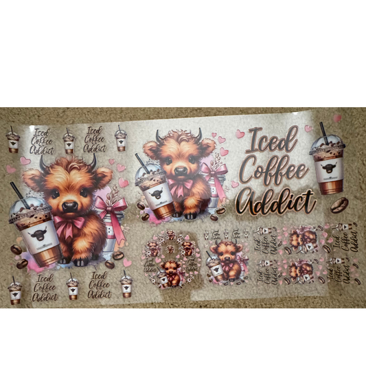 6 in 1 - Iced Coffee Addict Cow
